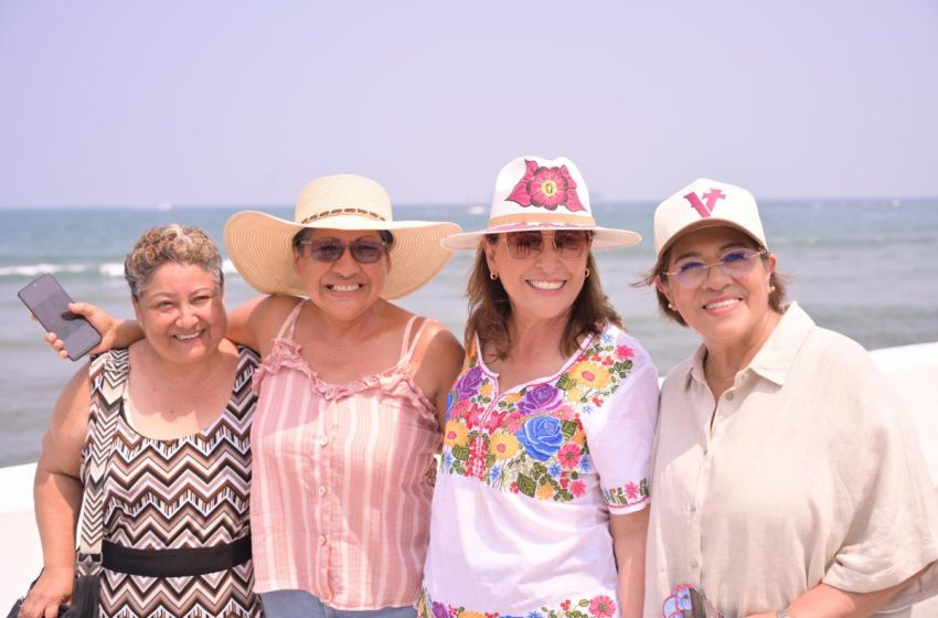  La gobernadora de Veracruz, Rocío Nahle García, invitó a las familias a visitar las playas del estado