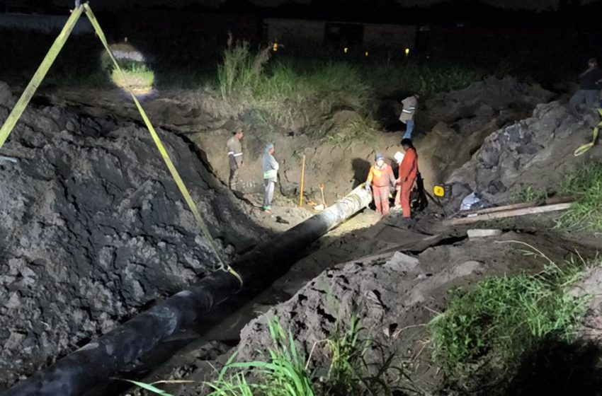  Concluyen trabajos de sustitución en línea de 18 pulgadas; se restablece paulatinamente el servicio de agua en colonias del poniente