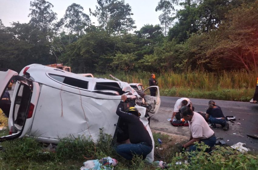  Choque en la entrada de Agua Dulce deja al menos cuatro muertos